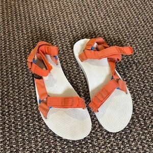 Teva Orange and White Casual Sandals